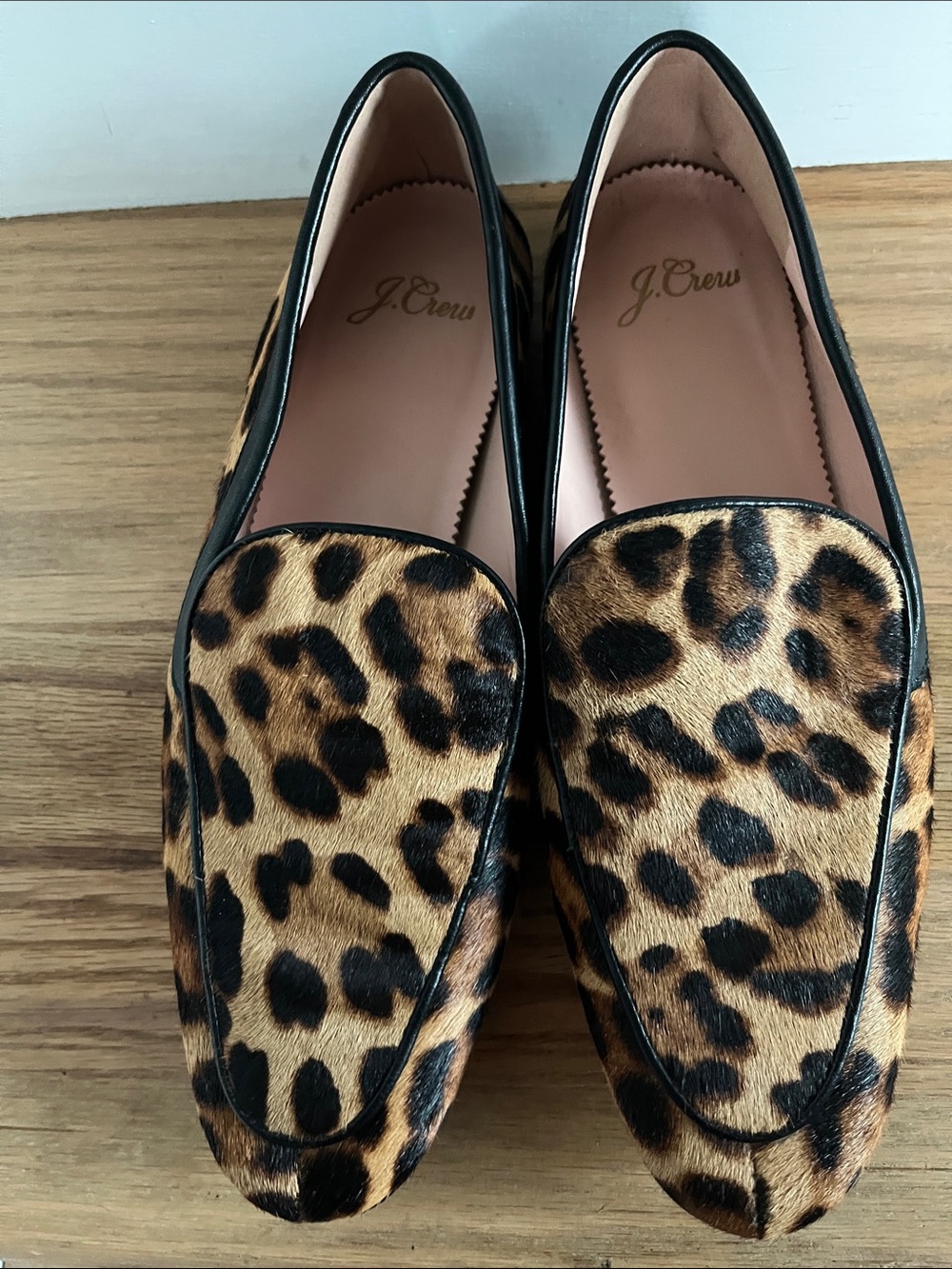 J. Crew Leopard Print Loafers in Brown and Black